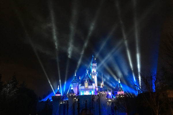 Disneyland Castle Spotlights