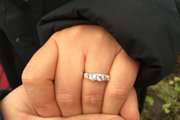 Proposal Ring On Finger
